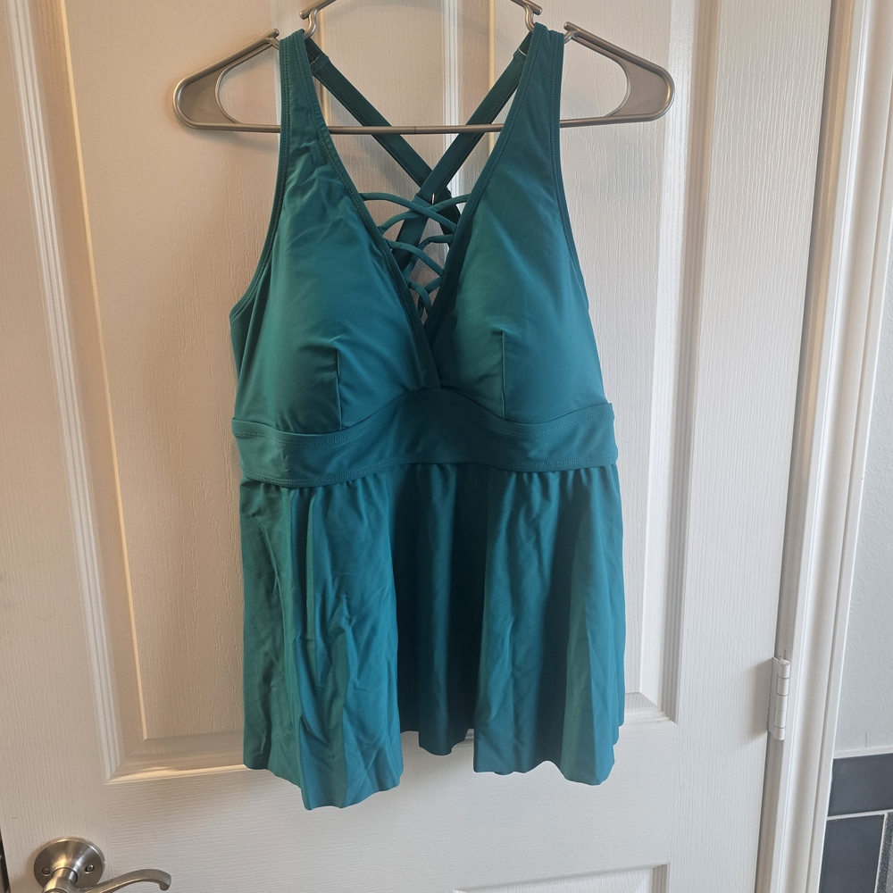 Torrid Vibrant Teal Strappy Swim Top